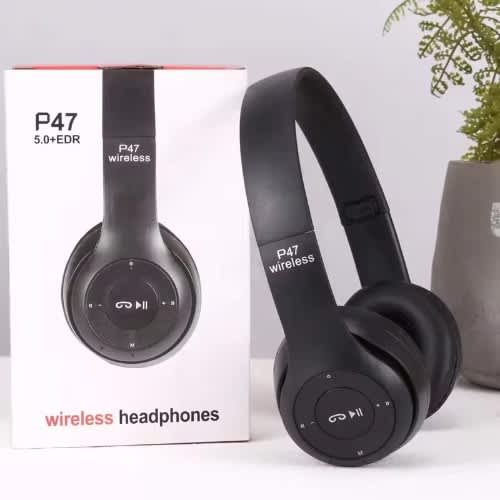 P47  Bluetooth Headphone Wireless Headset With Memory Card Slot And Fm Radio - View 2