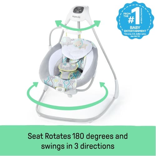 Simple Comfort Lightweight Compact 6-speed Multi-direction Baby Swing - View 3