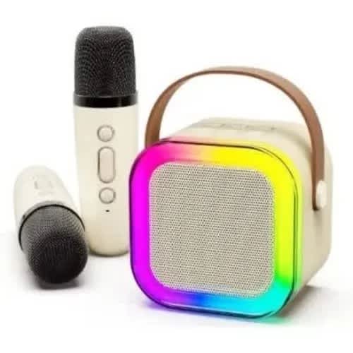 Karaoke Wireless Sound System With Speaker & 2 Microphone- 3 In 1