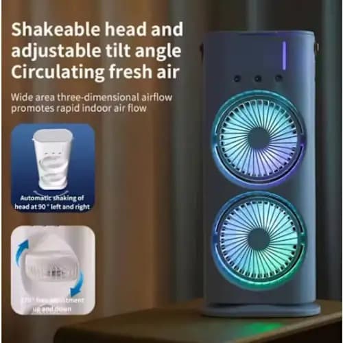 Portable Air Cooler Double-head Mist Fan - View 7