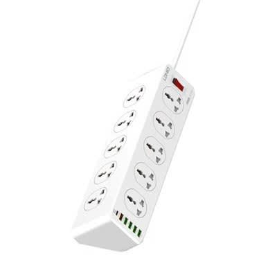 Surge Protection Power extensions With USB Chargers - 6ports -10 Outlets /1type C - View 3
