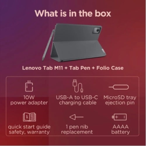Tab M11 + Pen + Folio Case - 11" - 128gb Rom - 4gb Ram - Lte - 7040mah - Luna Grey - View 3