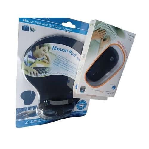 Mousepad And Wrist Support - Ergonomic Gel Filled Pad + Mouse