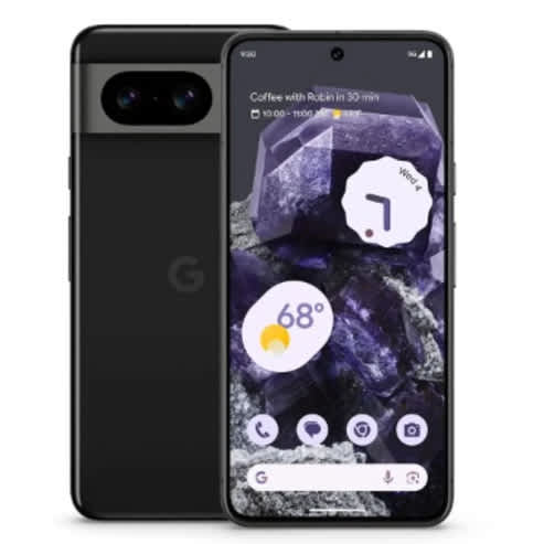 Pixel 8 5G - 6.2" - 256GB ROM - 12GB RAM - Single Nano Sim + eSIM 4575mAh - Obsidian - View 1