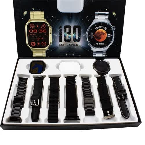 I80 Suit Extreme - 2 Smartwatches + Wireless Earbuds + 7 Straps - 10-in-1 Gift Set - View 9