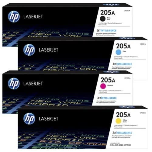 Hp 205a Original Laserjet Toner Cartridge Set- Cf532a - 4 Colours - View 1