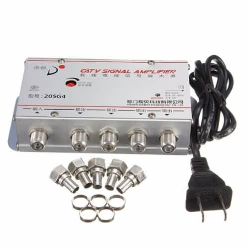 Universal Standard Ac -220v - 50hz- 4-way Catv Cable Tv Signal Amplifier - View 2