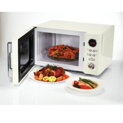 Retro Digital Microwave - Cream - 800W - 20L - View 5