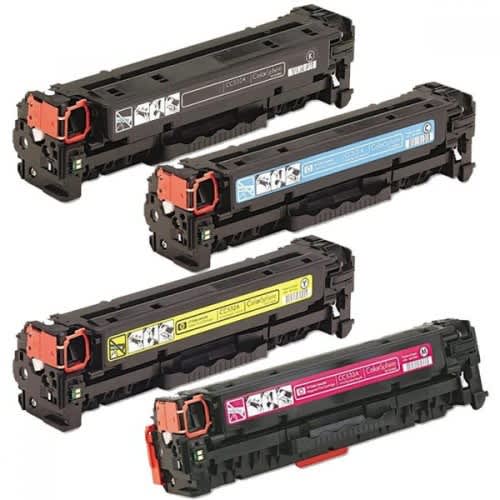 304a Set - Cc530a Cc531a Cc532a Cc533a - Black - Cyan - Magenta & Yellow Toner - View 3
