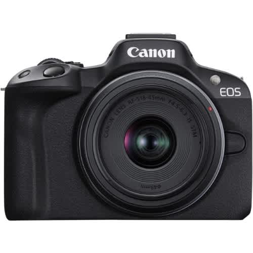 Canon Eos R50 Mirrorless Camera Rf-s18-45mm F4.5-6.3 Is Stm Lens Kit- Black
