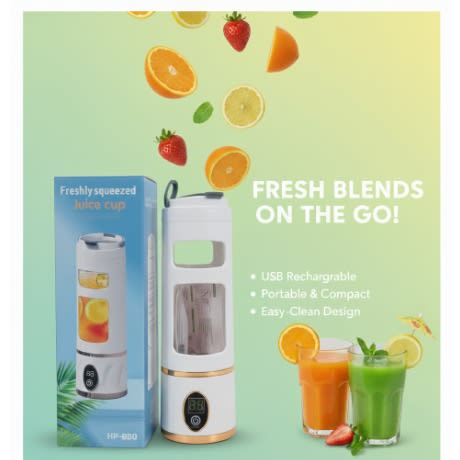 Usb Rechargeable Portable Juicer- Blender- Mini Ice Crusher- Digital Display- White - View 3