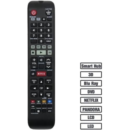 Replacement For Samsung Remote - 3d/ Smart Tv/Blu-ray/Lcd/Led/Tv - View 3