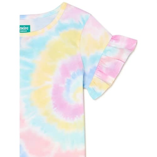 365 Kids Girls Ruffle Sleeve Multi Pack Tshirt Top - 3 Pack - View 3