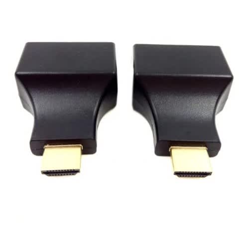 Hdmi Extender Adapter Over Cat5e/6 - 1 Pair - Hdmi Repeater To Rj45 Ethernet Network Convert - View 2