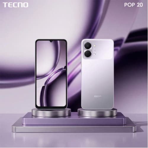 Pop 20 - 6.75" - 128GB ROM - 4GB+4GB RAM - 4G Dual SIM - Fingerprint - 5000mAh - Purple - View 3