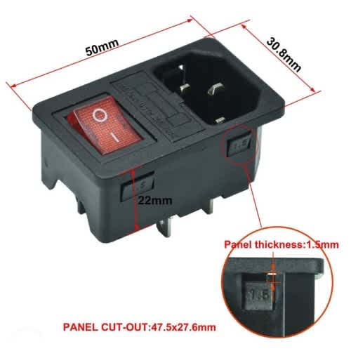 AC-01 3-in-1 Power Socket Light+Switch+Fuse - View 3