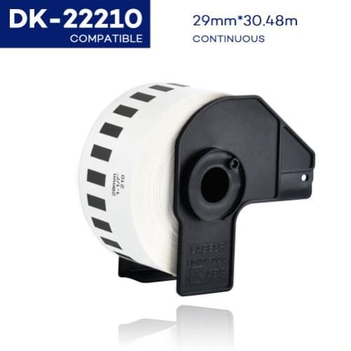 Brother Dk-22210 Black On White Continuous Paper Label - View 1