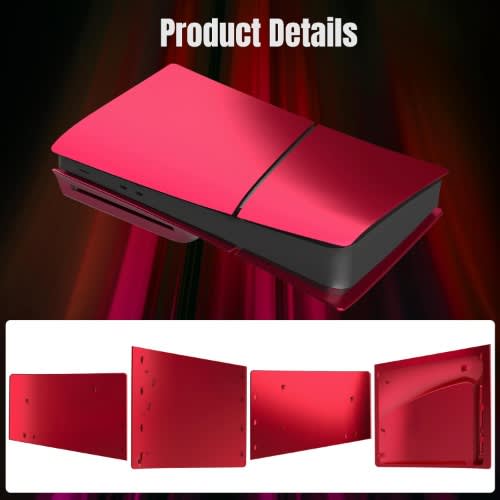Cover Plates For Ps5 Slim- Compatible With Playstation 5 Slim Faceplate Volcanic- Red - View 2