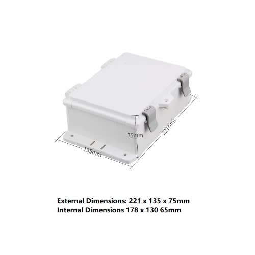 Waterproof Electrical Junction Box – 221 X 135 X 75mm Outdoor Plastic Enclosure Box - View 2