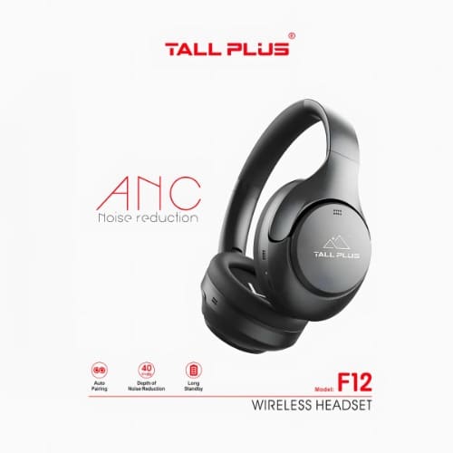 Tallplus F12 Headphone - Black - View 2