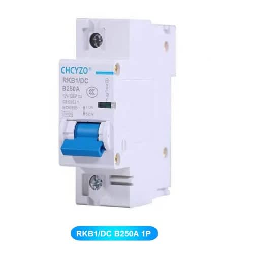 DC Circuit Breaker – 1P/2P 12V-125V, 63A-250A Solar PV Disconnect Switch For Inverter Systems (DIN Rail Mount)