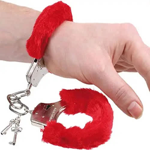 Furry Hand Cuffs For Bdsm Sunsual Fun - View 2