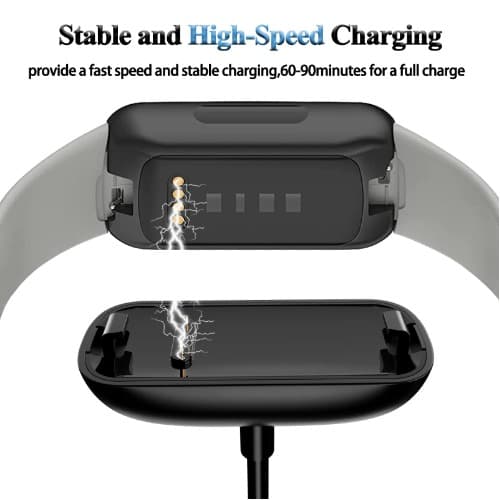Replacement USB Charging Cable For Fitbit Inspire 3 Smartwatch - Black - View 6
