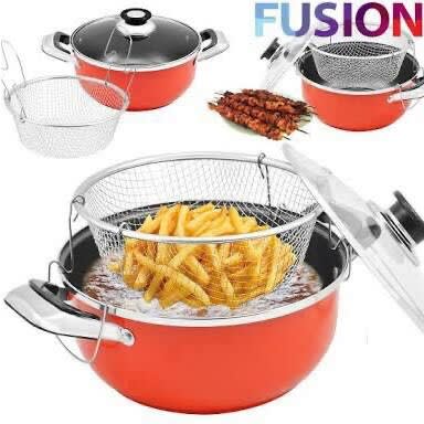 3 In 1 Non Stick Cooker, Fryer And Steamer-28cm - View 2