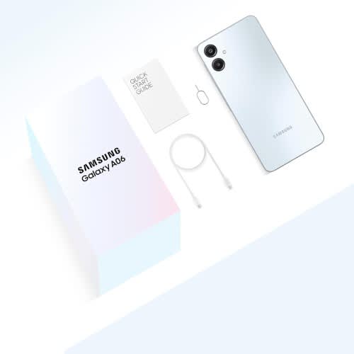 Galaxy A06 - 6.7" - 128GB ROM - 4GB RAM - 4G LTE - Dual SIM - Fingerprint - 5000mAh - Light Blue - View 2