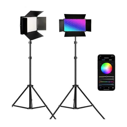 Led600 Rgb Professional Photo & Video Led Light Kit Varicolor  2battery+changer Dock+stand - View 7