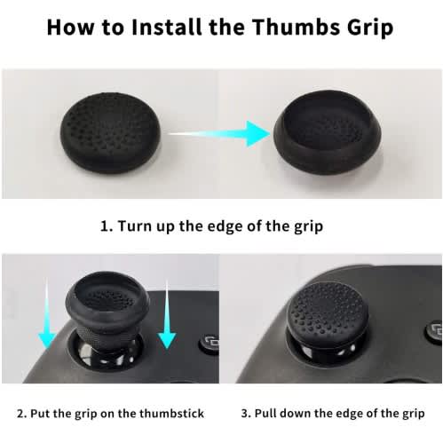 Anti-slip Silicone Cover Skin For Ps5 Controller With Black Thumb Grip Caps - View 3