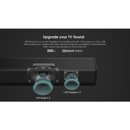 HS218 - 2.1Ch - 200W - Soundbar With Wireless Subwoofer - View 5