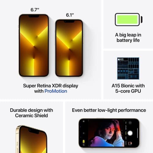 Iphone 13 Pro - 256gb Rom - 6.1"inc Super Retina Oled -a15 Ios - Face Id - 1 Sim+e-sim [renewed] - View 5