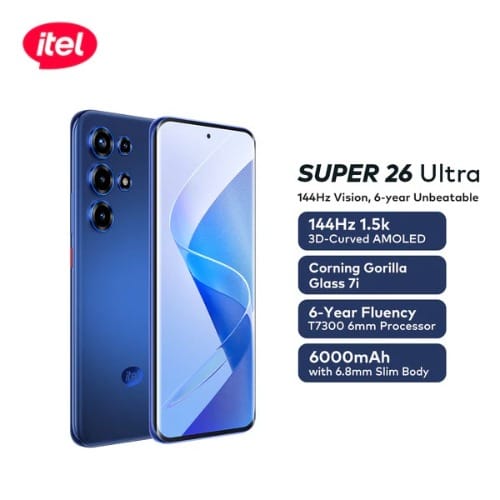 SUPER 26 Ultra - 6.78" Amoled - 128GB ROM - 8+8GB RAM - 4G Dual SIM - 6000mAh - Blue - View 2