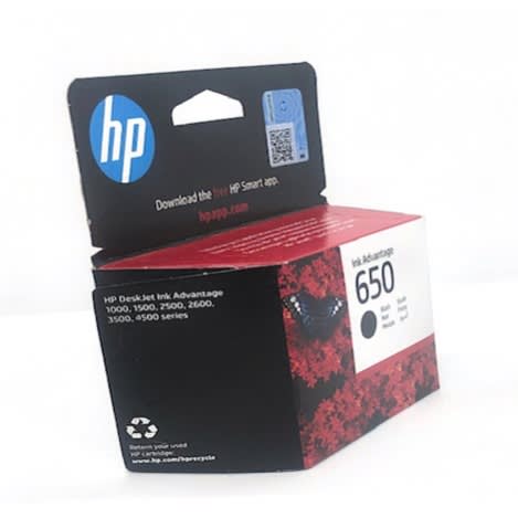 HP 650 Black Ink Cartridge - View 3