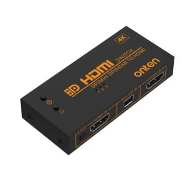 3-in-1 Mini Dp / Dp / Hdmi To Hdmi Switch – Onten Otn-cs331