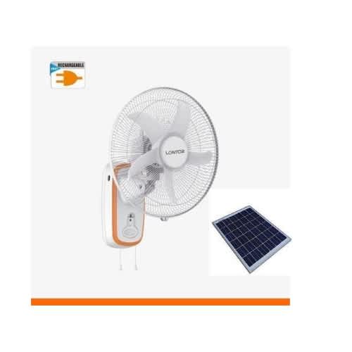 Rechargeable Wall Fan - ac/dc - 16" 20W Solar Panel