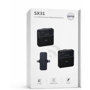 3-in-1 Wireless Lavalier Microphone – Dual Mic Type-c / Lightning / 3.5mm Receiver - Sx31 - View 2