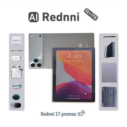 Rednni 17promax Tablet - 10.1 - Android 13 - 16gb Ram - 1tgb Storage Case- Grey