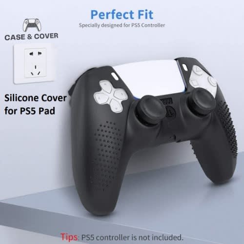 Protective Silicone Cover For Ps5 Controller – Includes 2 Analog Stick Caps - View 9