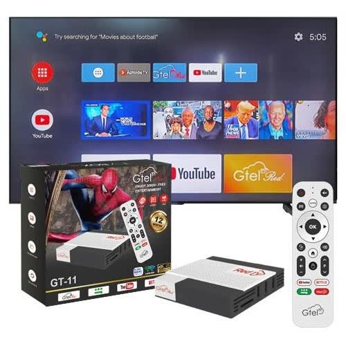 Gtel Red Gt11 Android Tv Box With 20000+ Free Tv Channels (2026) - 8k Ultra Hd Streaming, - View 3