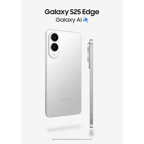 Galaxy S25 Edge 5G - 6.7" - 512GB ROM - 12GB RAM - Nano SIM - 200MP - 3900mAh - Titanium Silver - View 3