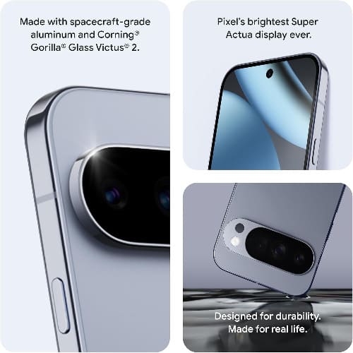 Pixel 10 Pro 5G - 6.3" - 128GB ROM - 16GB RAM - Single Nano Sim + eSIM - 4870mAh - Moonstone - View 2