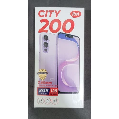 City 200 - 7.45mm - 128GB ROM - 4+4GB RAM - 6.78" - Ip65 - 5200mAh - Silver - View 2