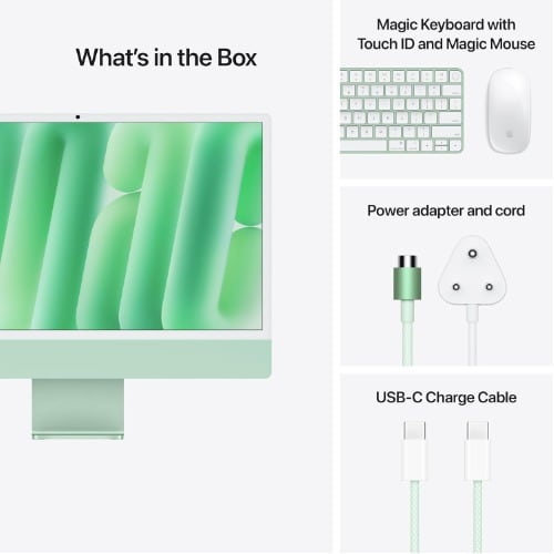 Apple Imac 24" M4 Chip 10-core Cpu/10-core Gpu 16gb Ram 256gb Ssd - Green mwuy3hb/a - View 3