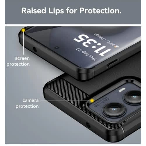 Protective Back Case For Motorola Edge 2024 - Black - View 3
