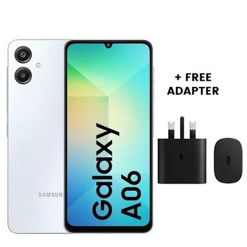 Galaxy A06 - 4GB RAM - 128GB ROM - 5000mAh - Light Blue - Plus Free Adapter