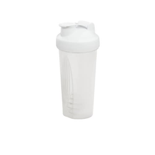 Protein Shaker Bottle With Leak-proof Flip Lid - White - 500ml - View 2