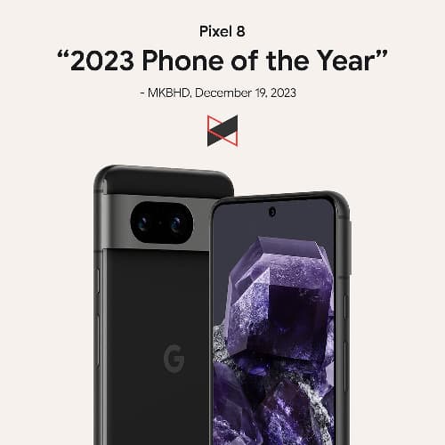 Pixel 8 5G - 6.2" - 128GB ROM - 8GB RAM - Single Nano Sim + eSim - 5G - 4575mAh - Obsidian - View 2