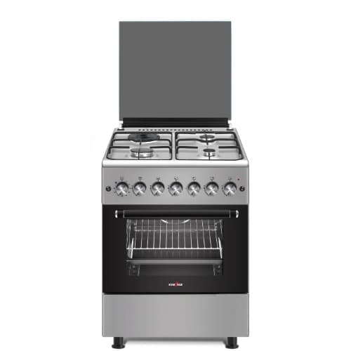 60x60cm 3 Gas Burner 1 Hotplate Cooker With Oven & Gril - Inox